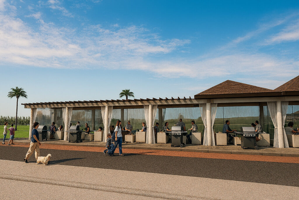ヴィラの開発や公園の開発の画像